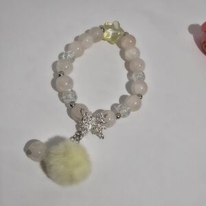 Elegant Pink and Yellow Beaded Bracelet